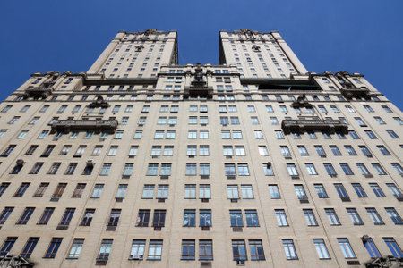 NEW YORK, USA - JULY 6, 2013: The San Remo building in New York. It is a residential co-operative in Upper West Side. Dustin Hoffman, Steve Martin and Bruce Willis were among its residents.のeditorial素材