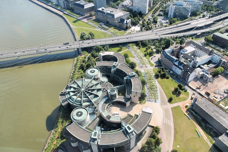 Dusseldorf, Germany - city aerial view with Landtag building.の写真素材