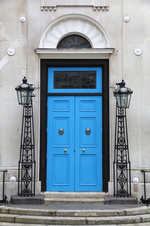 London, United Kingdom - old beautiful Georgian door.