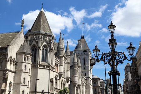 London, UK - Royal Courts of Justice on the Strand.のeditorial素材