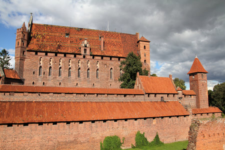 Malbork medieval castle in Poland. UNESCO World Heritage Site.のeditorial素材