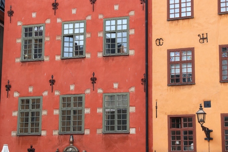 Stockholm city in Sweden. Stortorget square architecture in the Old Town.の写真素材