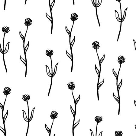 Floral fashion background - seamless flowers retro pattern.のイラスト素材