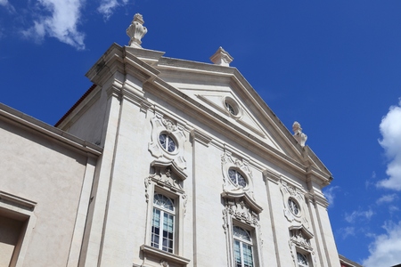 Lisbon city in Portugal. Banco de Portugal - central bank building.の写真素材