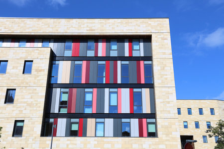BRADFORD, UK - JULY 11, 2016: Bradford College in the UK. Bradford College was established in 1832. It has circa 25,000 students.のeditorial素材