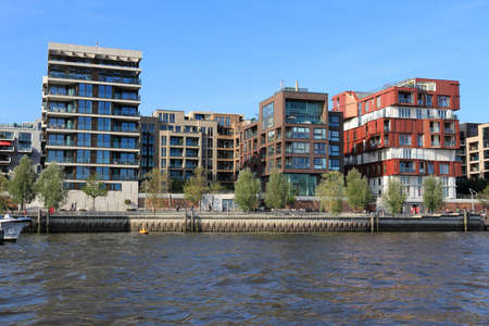 Hamburg HafenCity district - modern residential development in Hamburg, Germany.の写真素材