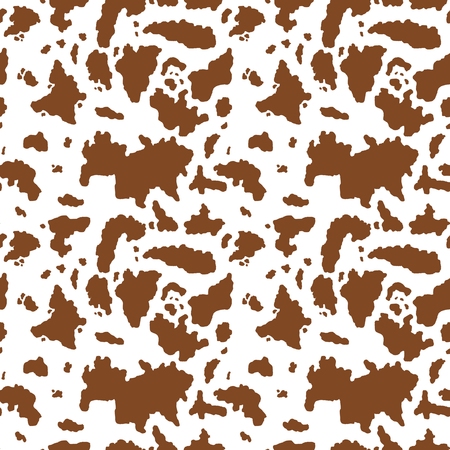 Brown cow seamless pattern - vector illustration graphics.のイラスト素材
