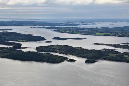 Norway landscape - Haroyfjorden (More og Romsdal region). View from Skoften mountain.の写真素材