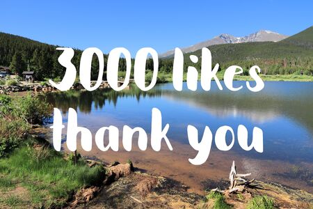 3000 likes. Thank you banner. Social media milestone.
