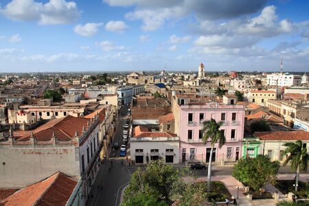 Camaguey in Cuba - city skyline aerial view.の写真素材