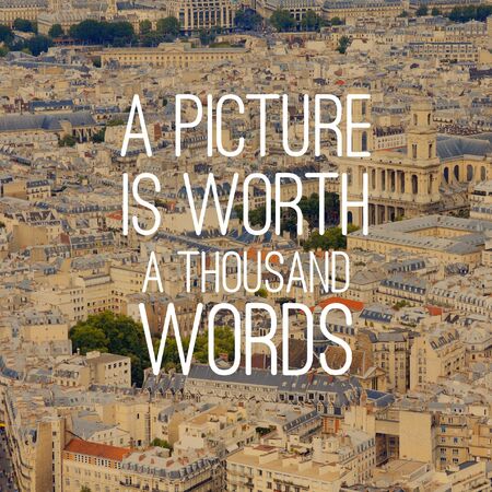 Picture is worth a thousand words. Motivational quote poster. Success motivation.