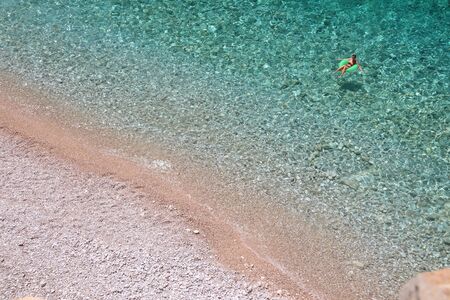 Croatia landscape. Dalmatia Adriatic coast. Pasjaca beach vacation.の写真素材