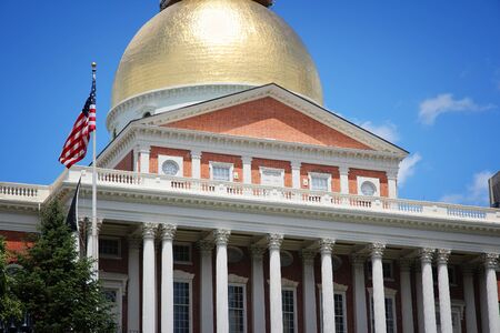Boston landmark - Massachusetts State House on Beacon Hill.の写真素材