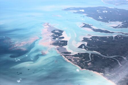 Australia Northern Territory landscape aerial view. Dundee Beach area and river estuary near Darwin.