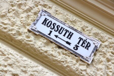 Kossuth Ter square in Pecs, Hungary. One of main squares of the city.の写真素材