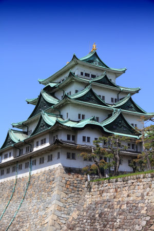 Nagoya Castle, Japan. Old landmark structure is listed as a Special Historic Site.のeditorial素材