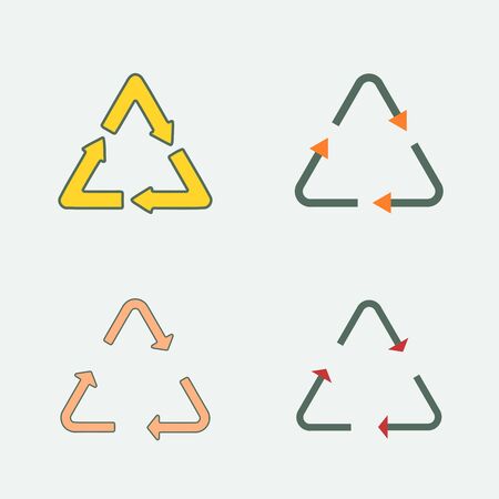 Recycle symbol vector - icon set. Eco icons.のイラスト素材