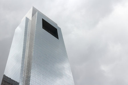 PHILADELPHIA, USA - JUNE 11, 2013: Comcast Center building in Philadelphia. As of 2012 the 297m tall skyscraper is the tallest building in Philadelphia and 15th tallest in the US.のeditorial素材