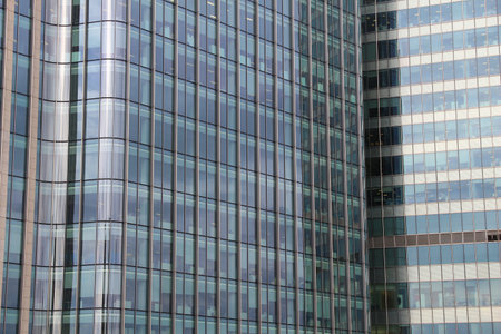 LONDON, UK - JULY 8, 2016: Modern architecture background with Barclays Bank building (One Churchill...
