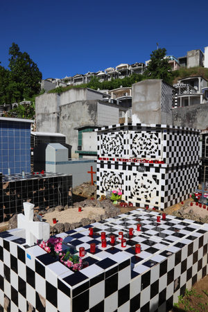 Guadeloupe landmark cemetery of Morne-a-l'Eau. Grande-Terre island.のeditorial素材