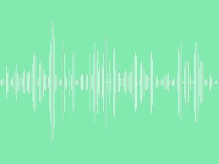 Sound wave vector. Electronic audio sound digital display.