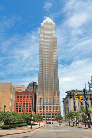 CLEVELAND, USA - JUNE 29, 2013: Skyline with Key Tower in Cleveland. Tenants of building include...