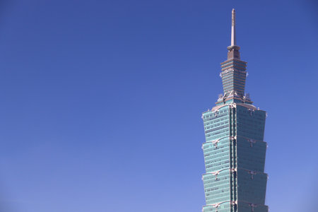 TAIPEI, TAIWAN - DECEMBER 3, 2018: Taipei 101 building in Taiwan. It was the tallest in the world from 2004 to 2010.のeditorial素材