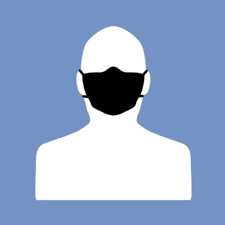 Face mask concept. Epidemic safety mask. Coronavirus concept.のイラスト素材