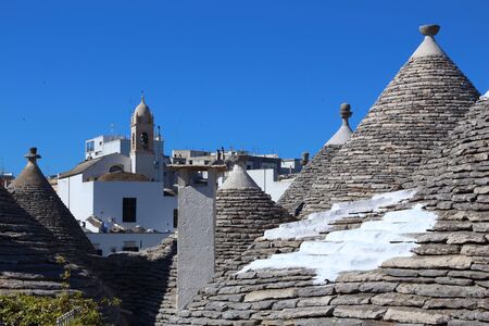 Alberobello traditional houses - trulli. Apulia region of Italy. Italian landmark.の写真素材