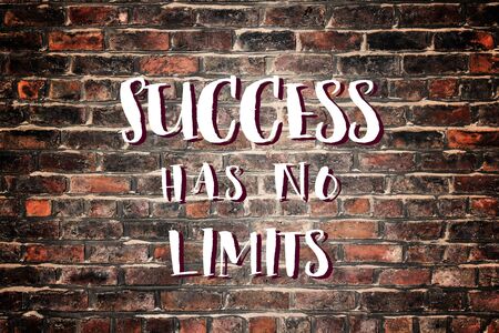 Success has no limits. Workplace inspirational quote poster. Success motivation text.の写真素材