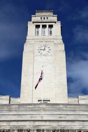 Leeds city, UK. Parkinson Building of the University of Leeds.