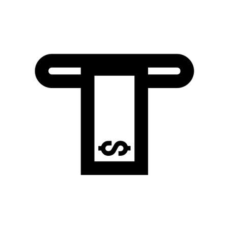 Cash machine ATM withdrawal vector icon.のイラスト素材