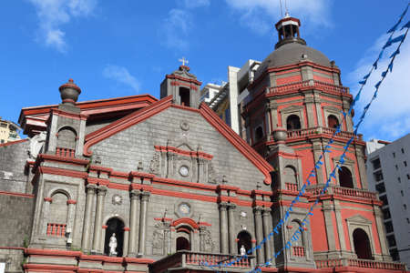 Manila landmarks, Philippines. Binondo Church, also known as the Minor Basilica of the National Shrine of Saint Lorenzo Ruiz.の写真素材
