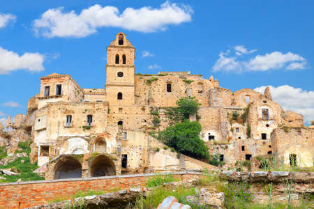 Craco, Italy - town abandoned after landslide in Basilicata region.の写真素材