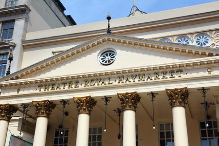 LONDON, UK - JULY 7, 2016: Theater Royal Haymarket in London, UK. The theater has been present on London's cultural scene since year 1720.のeditorial素材