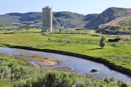 CRAIG, COLORADO - JUNE 19, 2013: Coal mining infrastructure in Craig, Colorado, USA. The coal mine is located in Moffat County.のeditorial素材