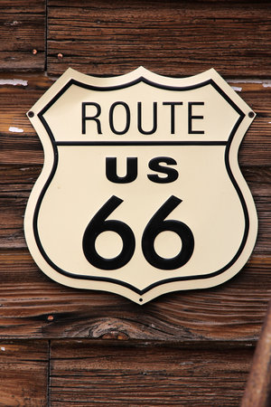 Arizona, United States - famous Route 66 sign.の写真素材