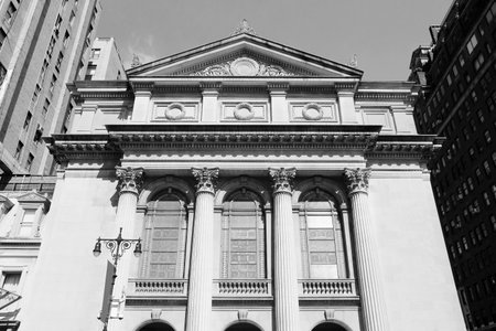 Upper West Side landmark. New York City - Congregation Shearith Israel synagogue at Upper West Side of Manhattan.のeditorial素材