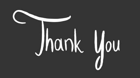 Thank you message - handwritten sign. Thank you words.のイラスト素材