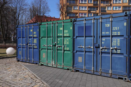 Generic freight shipping containers - cargo transportation industry.
