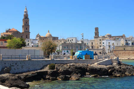 Monopoli, Italian town in Apulia. Skyline with cathedral. Monopoli, Italy.の写真素材