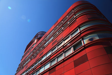 RACIBORZ, POLAND - MAY 11, 2021: Regional Blood Donation Center (Polish: Regionalne Centrum Blood Donation) in Raciborz city, Poland. The unique modern building was opened in 2013.のeditorial素材