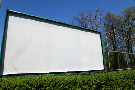 Empty billboard. Blank white advertisement with copy space.の写真素材