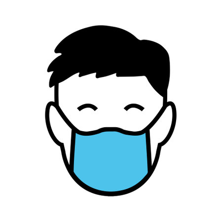 Face mask icon vector. Isolated flat face mask symbol.のイラスト素材