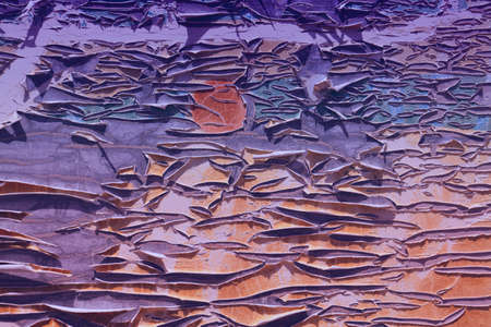 Old advertisement peeling paint. Cool vintage look background.の写真素材