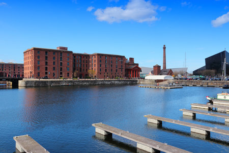 Albert Dock - Liverpool industrial heritage. site in Liverpool UK. Pier Head district.のeditorial素材