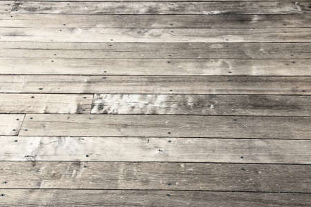 Retro wooden outdoor floor boards texture. Vintage wood background.の写真素材