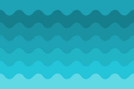 Sea waves background. Horizontally seamless sea water texture. Simple vector.