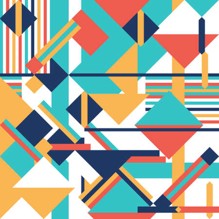 Abstract geometric fashion print. Seamless vector pattern. Geometric texture for wrapping papers, textile template.のイラスト素材