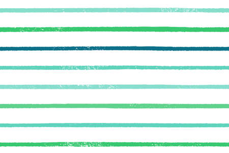 Hand drawn simple striped pattern. Seamless vector colorful pattern. Green and blue stripes painted on white.のイラスト素材